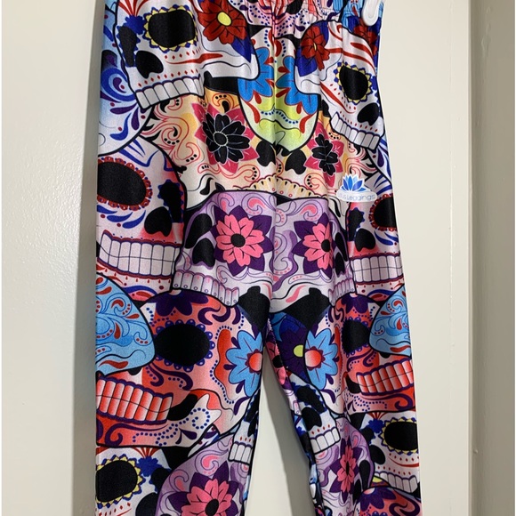 🍒5/$20🍒Lotus Leggings - "Day of the Dead" Leggings - Picture 7 of 9